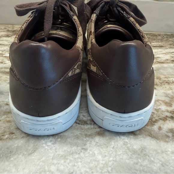 Coach Paddy Brown Signature Monogram Sneakers Womens Size 9.5 Shoes - Picture 7 of 12